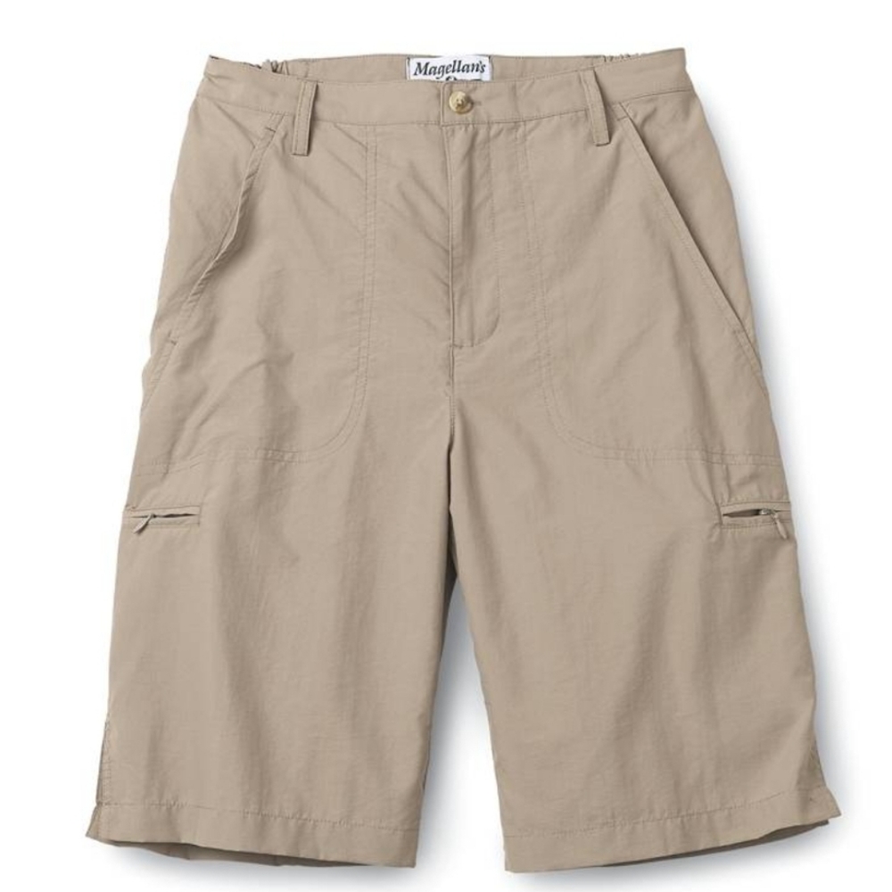 Magellan Sportswear Ladies Shorts Hiking Lightweight Mesh Tan Kacki 10 NWT
